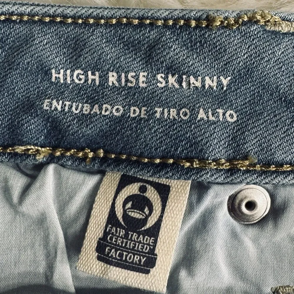 Universal Thread High Rise Skinny Jeans 8/29 (29x27.5) Blue Distressed Womens